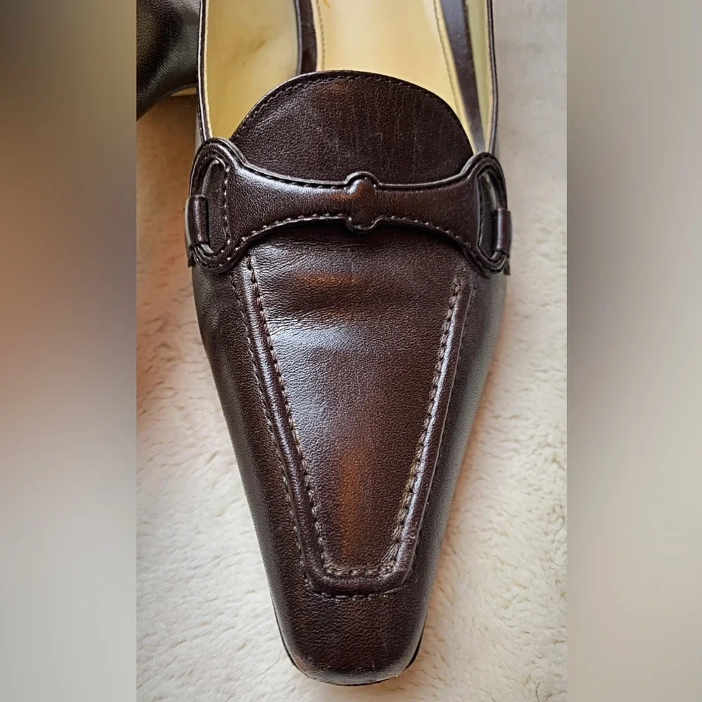 Vintage Antonio Milani Brown leather pumps - Picture 1 of 6
